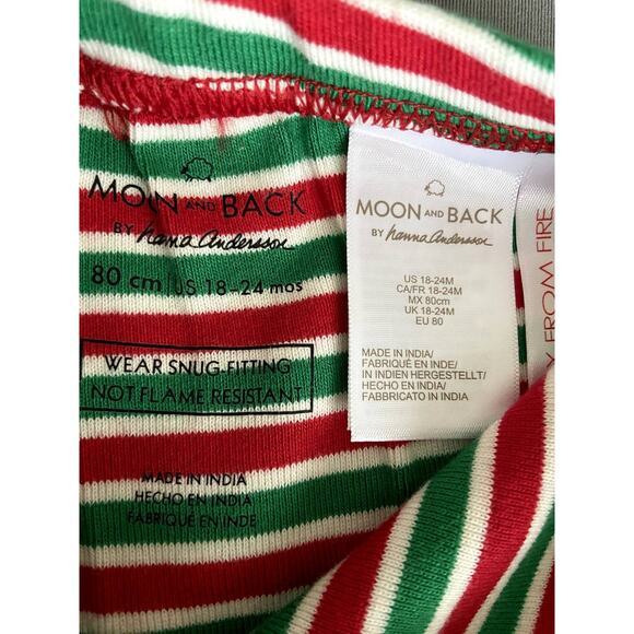 Moon and Back Pajama Set Hanna Andersson Holiday Infants US 18-24 mos. - Picture 6 of 6